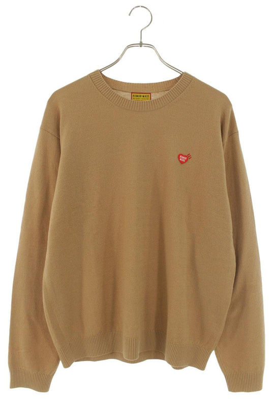 Human Made Logo Patchwork Knit Sweater Brown Size XL