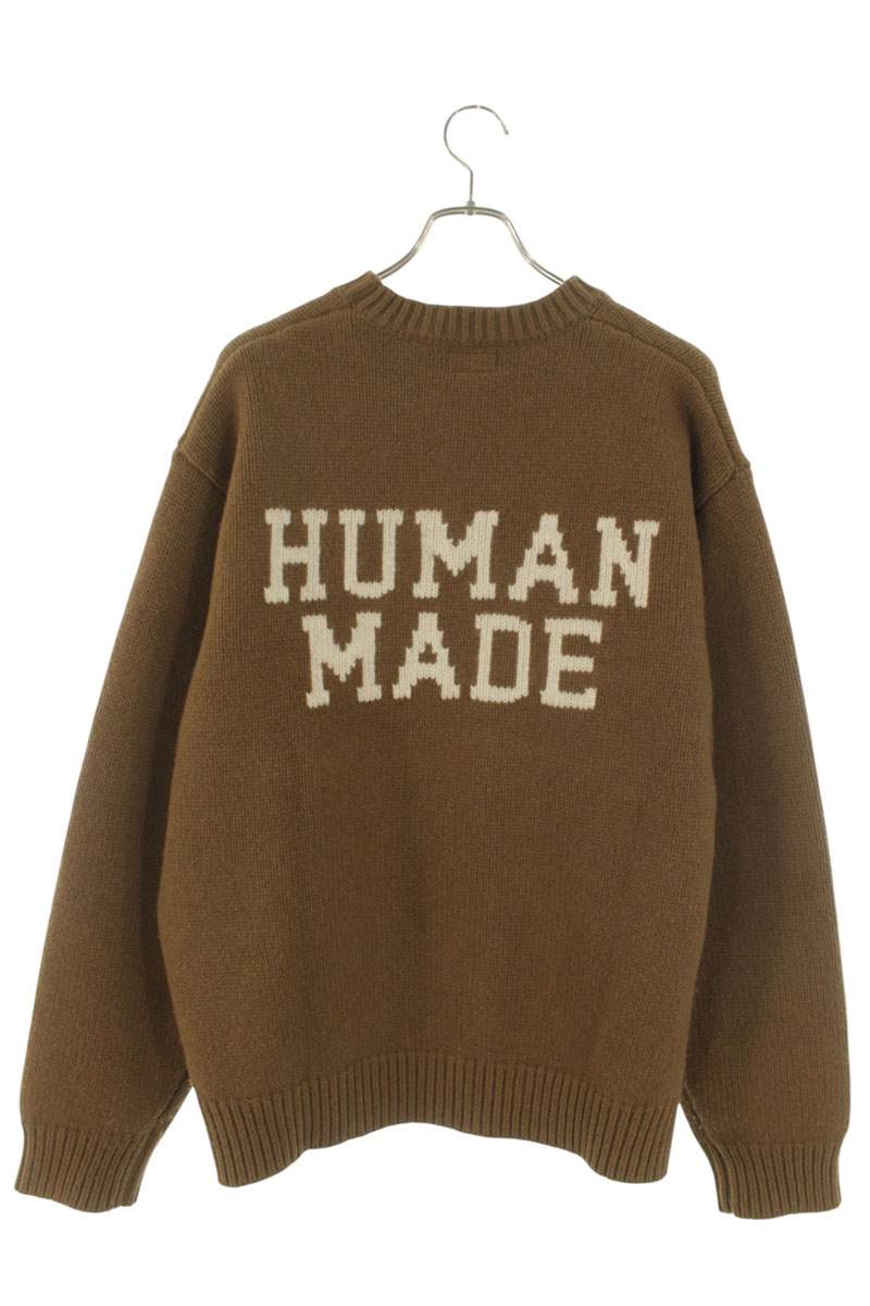 Human Made Wool Knit Sweater Brown Size XL