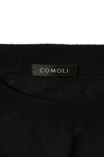 COMOLI 25SS Cotton Crewneck Knit Black Size L