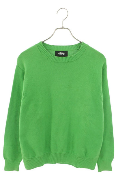 STUSSY Back Crown Design Knit Green Cotton Size S