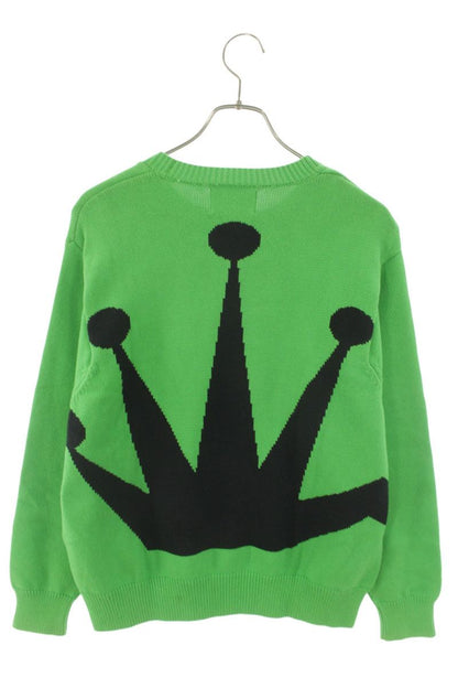 STUSSY Back Crown Design Knit Green Cotton Size S