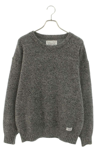 WACKO MARIA Classic Crewneck Sweater Gray Wool Size L