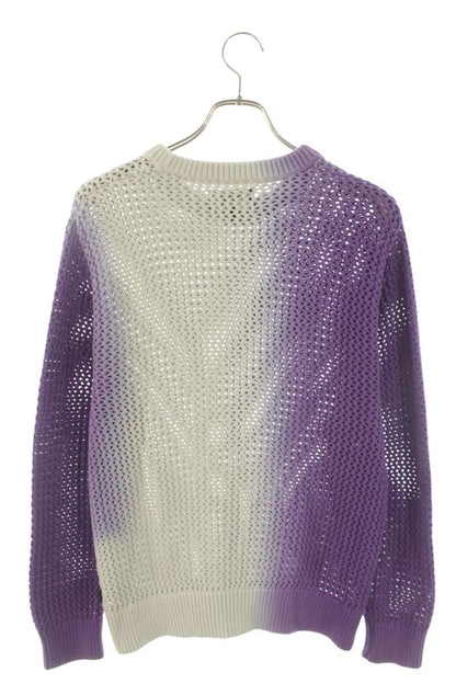 STUSSY Gradient Waffle Knit Purple Gray Cotton Size S