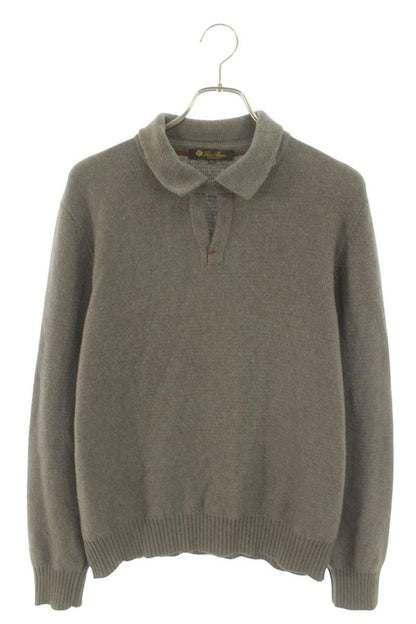 Loro Piana Cashmere Knit Shirt Gray Size L