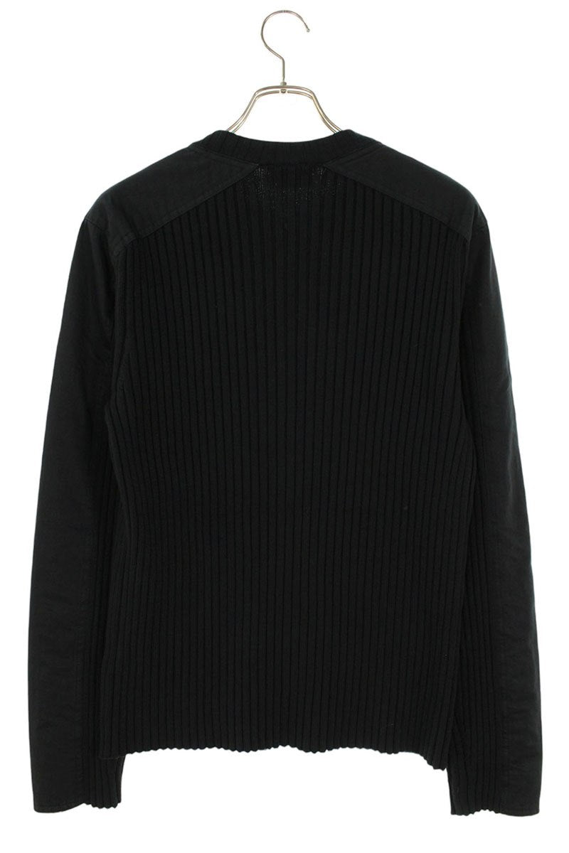 DIESEL K-MATTY Zip-Up Cotton Knit Black Size S