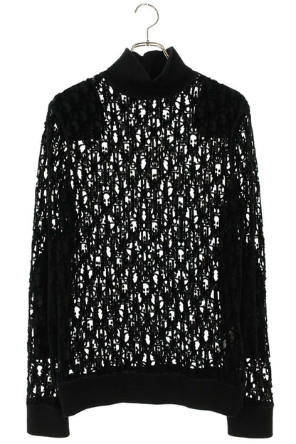 DIOR Oblique Sheer Gauze Knit Black Size XS