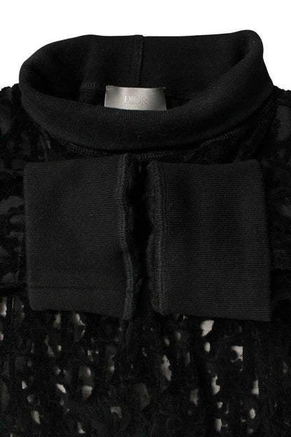 DIOR Oblique Sheer Gauze Knit Black Size XS
