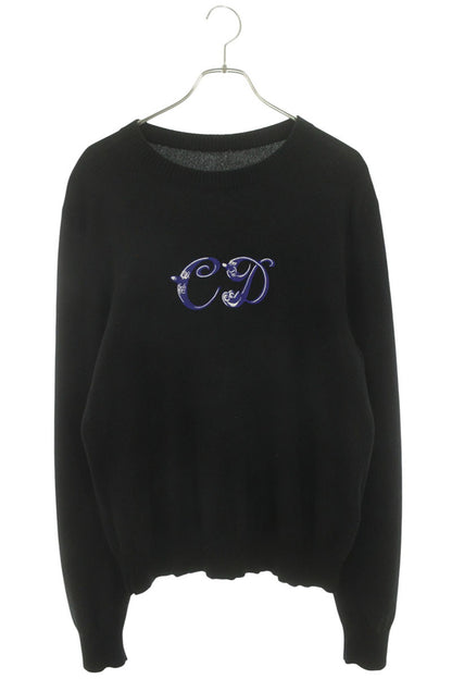 DIOR Kenny Scharf Logo Cashmere Knit Black Size M