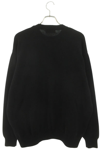 HYSTERIC GLAMOUR 24AW Logo Crewneck Knit Black Cotton Size L