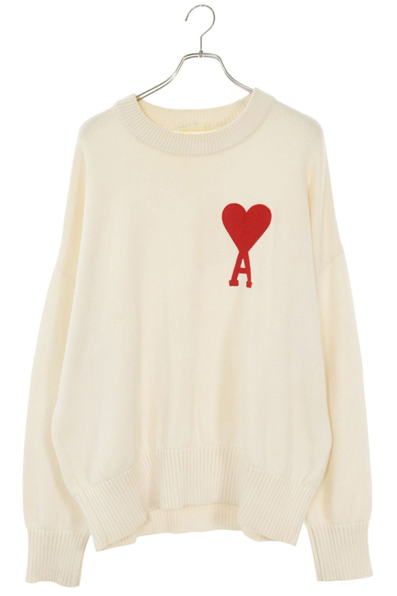AMI Alexandre Mattiussi Heart A Embroidered Knit Size XL