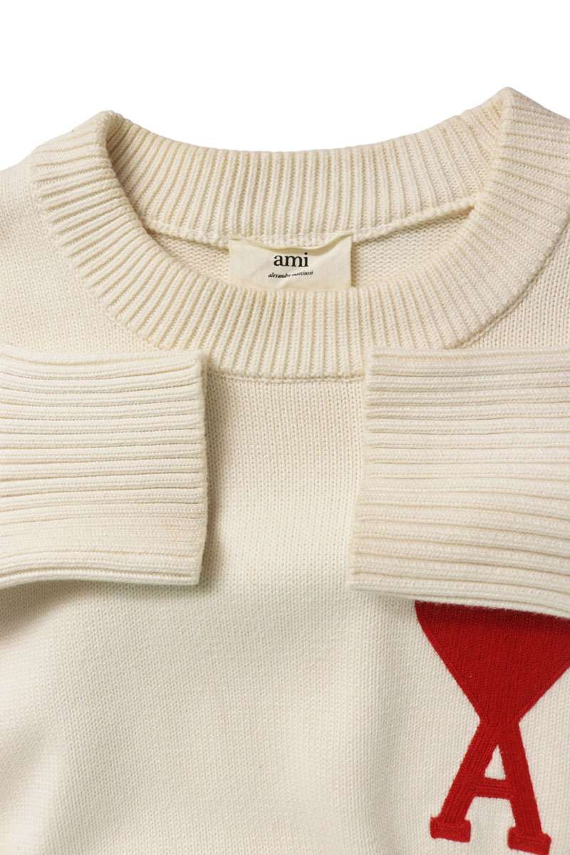 AMI Alexandre Mattiussi Heart A Embroidered Knit Size XL