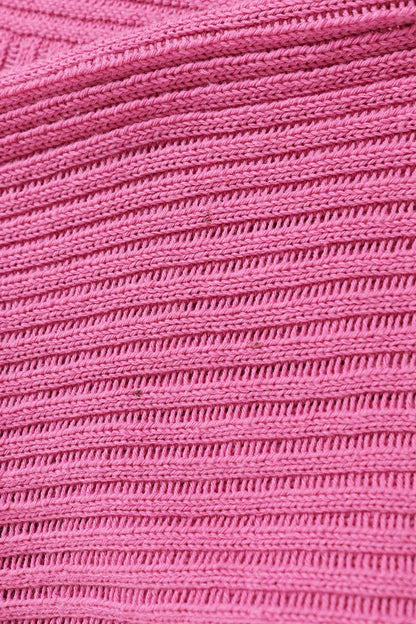 Rick Owens Biker Round Neck Knit Pink Cotton Size XL