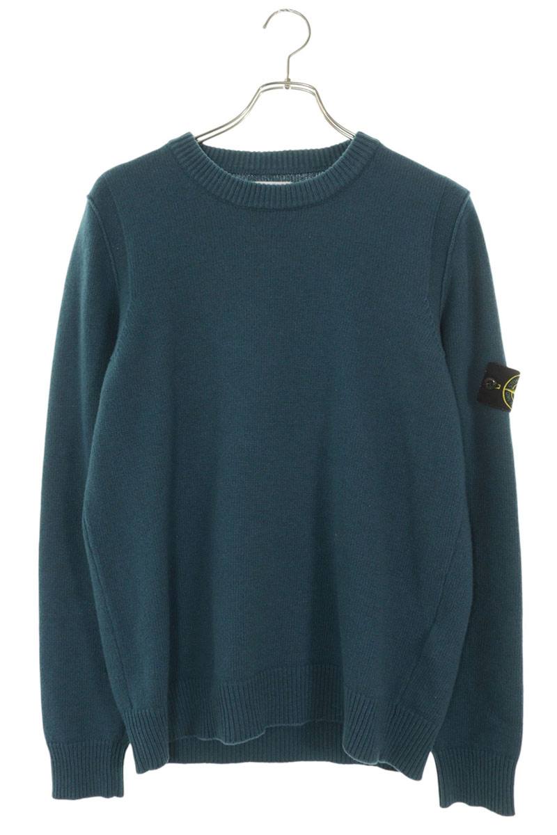 STONEISLAND Arm Badge Wool Blend Knit Blue Size M