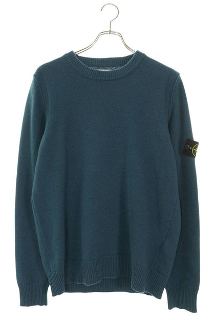 STONEISLAND Arm Badge Wool Blend Knit Blue Size M