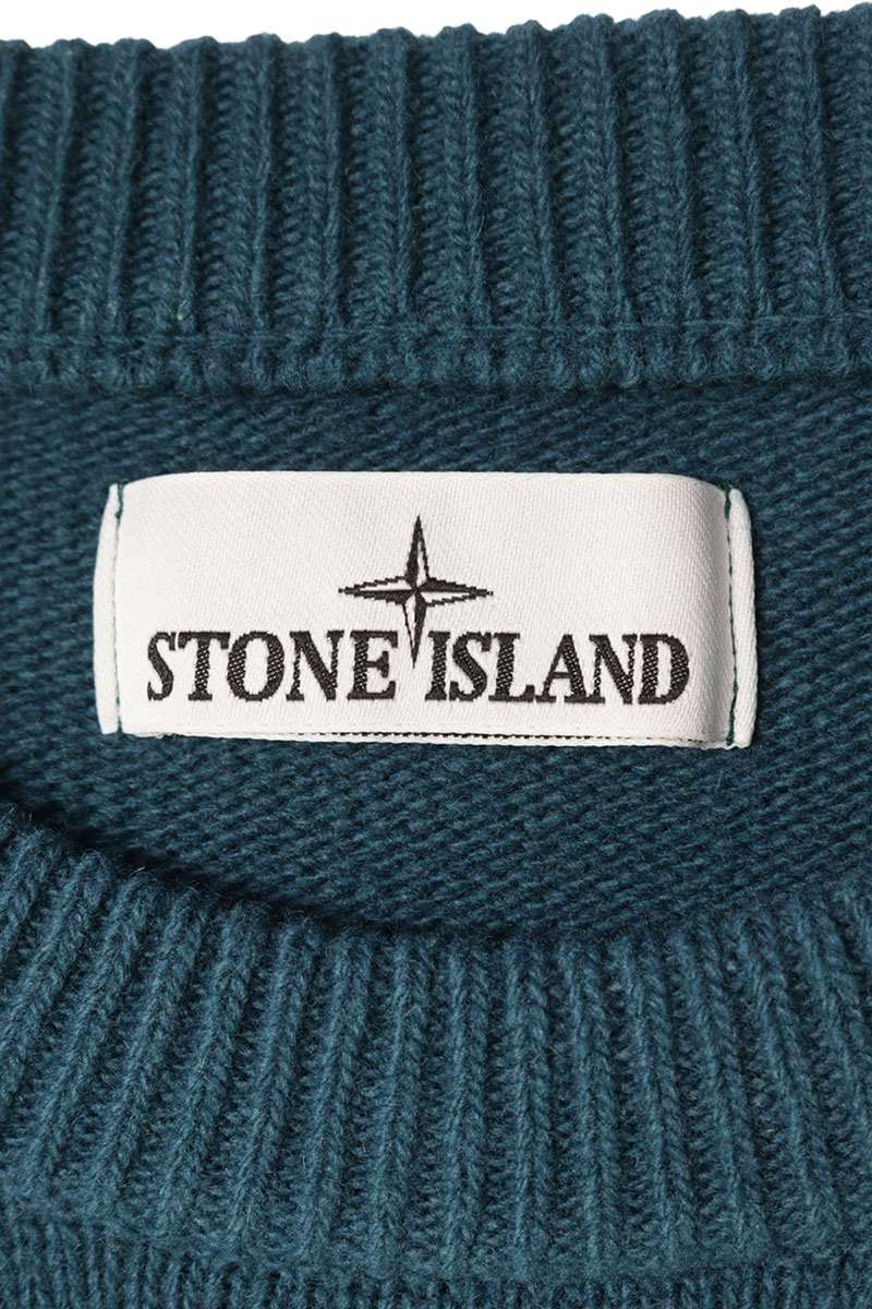 STONEISLAND Arm Badge Wool Blend Knit Blue Size M