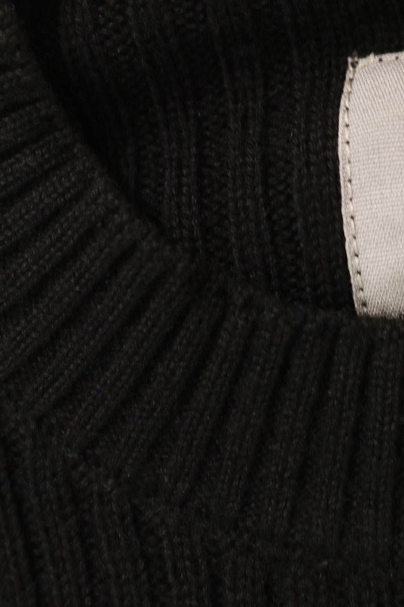 Rick Owens 21SS Panel Knit Black Wool Size S
