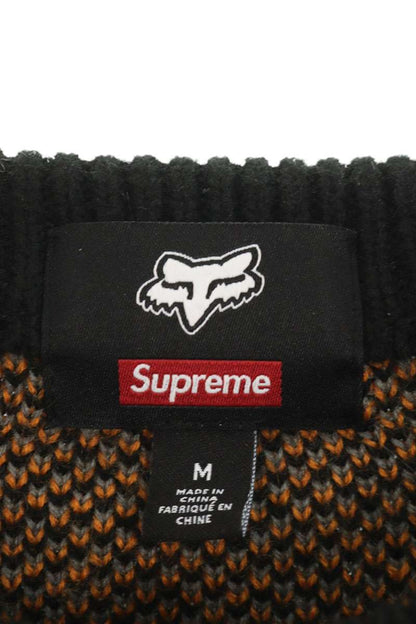 SUPREME Fox Racing Crewneck Sweater Black Size M