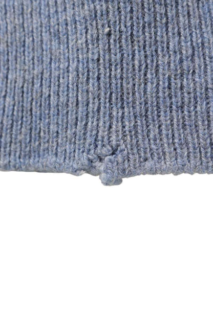 DIOR 21AW Wool Logo Embroidered Crew Neck Knit Blue Size XXL