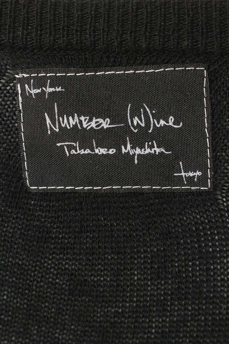 NUMBER(N)INE 04SS Dream Deep V-Neck Knit Black Size L