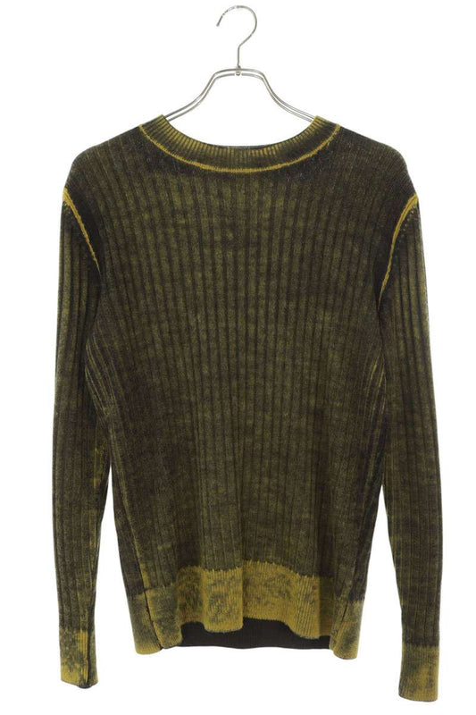 DIESEL Wool Ribbed Crew Neck Knit Multi Size S