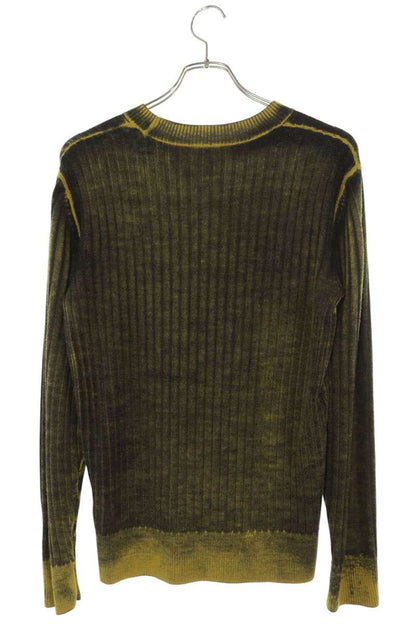 DIESEL Wool Ribbed Crew Neck Knit Multi Size S