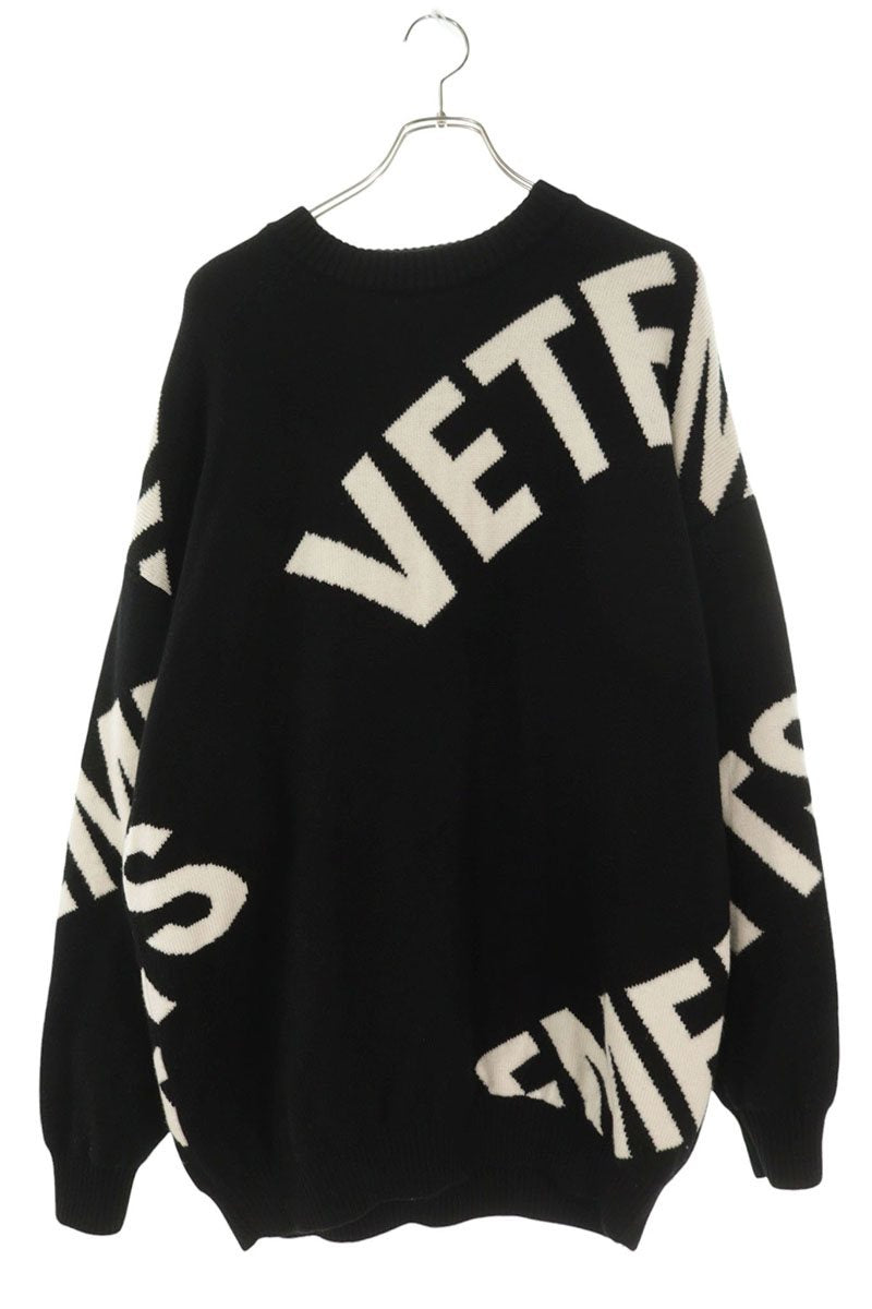 VETEMENTS Giant Logo Jacquard Oversized Knit Multi Size L