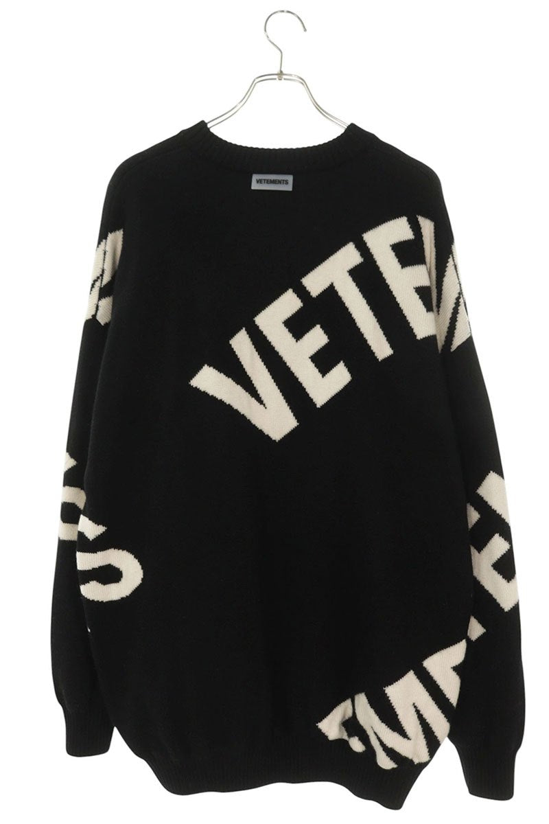 VETEMENTS Giant Logo Jacquard Oversized Knit Multi Size L