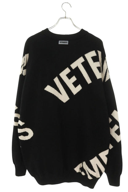 VETEMENTS Giant Logo Jacquard Oversized Knit Multi Size L