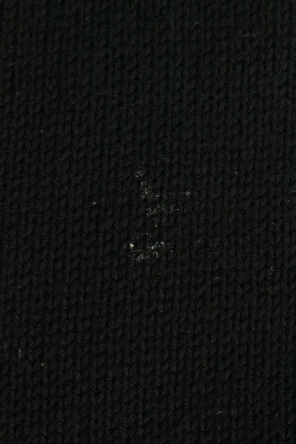 Alexander McQUEEN Graffiti Logo Jacquard Knit Black Size L