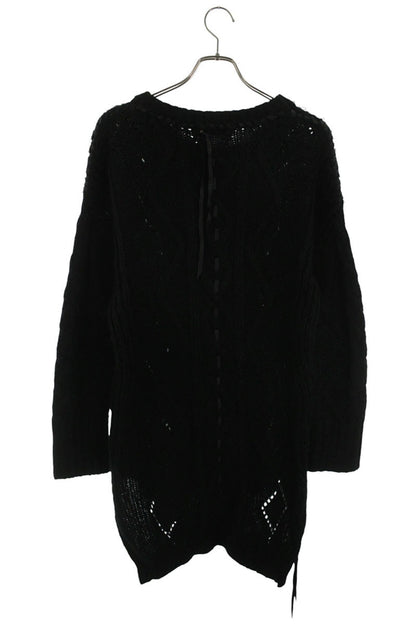 KMRII Mohair Blend Leather Stitch Knit Black Size M