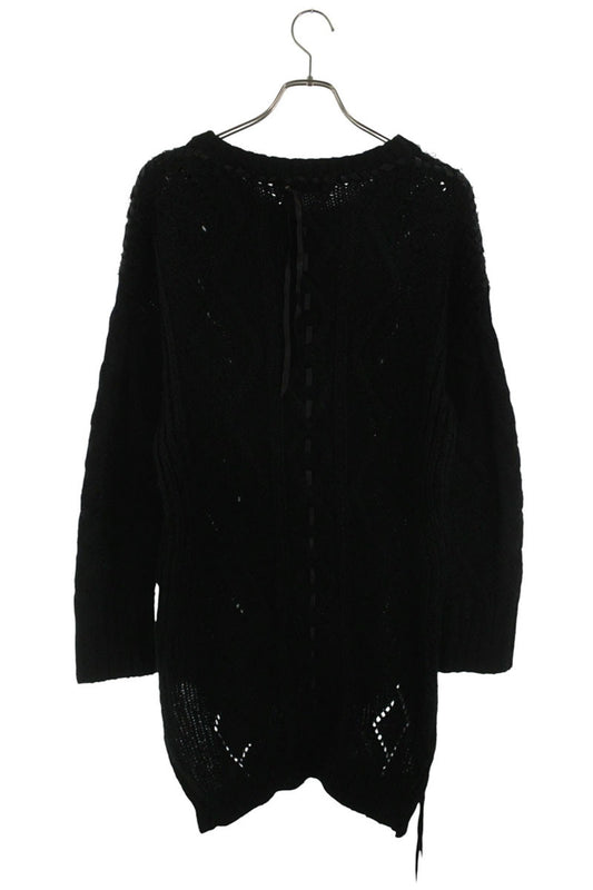 KMRII Mohair Blend Leather Stitch Knit Black Size M