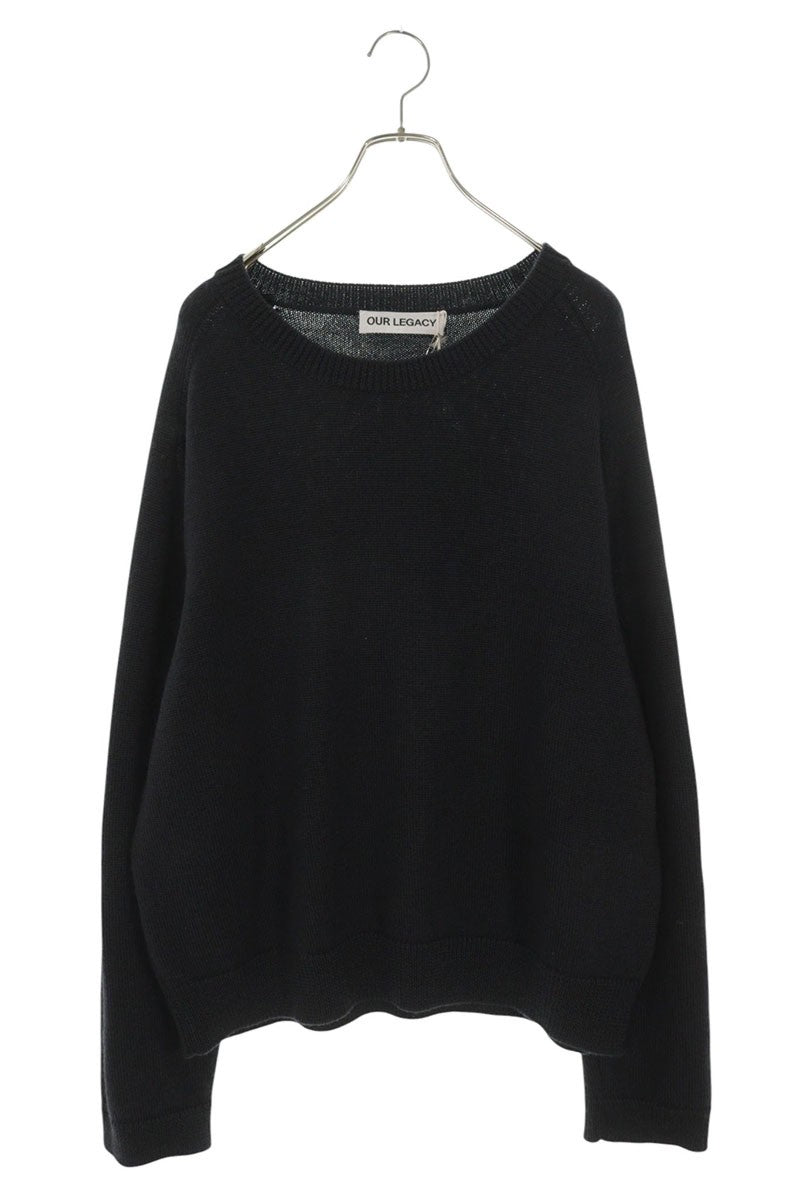 OUR LEGACY Wool Crewneck Knit Dark Gray Size XXL