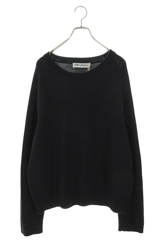 OUR LEGACY Wool Crewneck Knit Dark Gray Size XXL