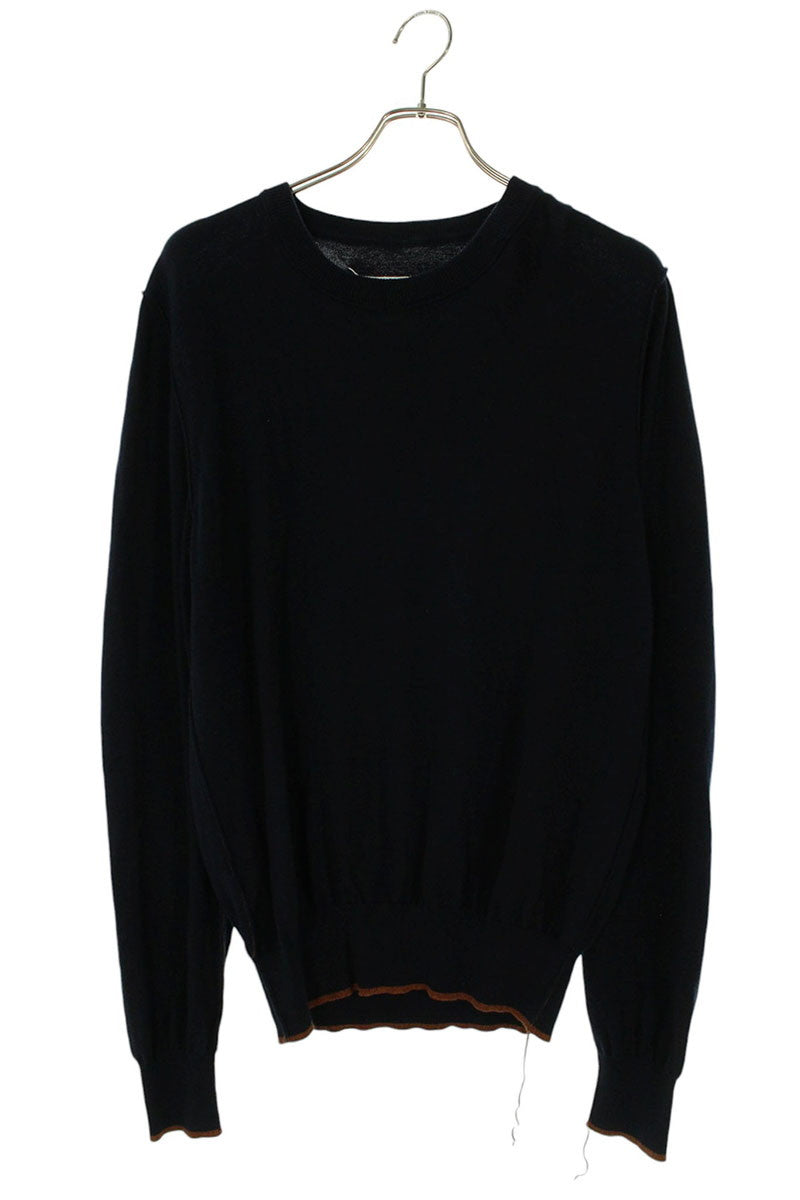 Maison Margiela 21SS Leather Elbow Patch Crewneck Size M