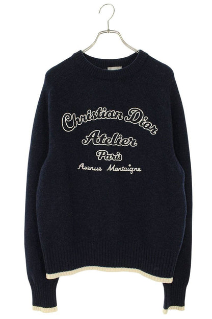 DIOR 22SS Atelier Embroidered Crewneck Knit Navy Size L
