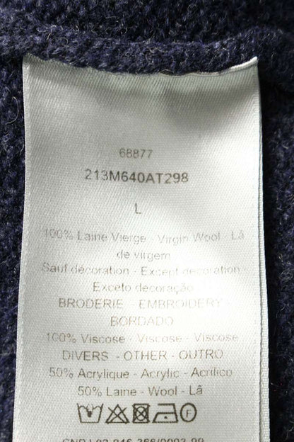 DIOR 22SS Atelier Embroidered Crewneck Knit Navy Size L