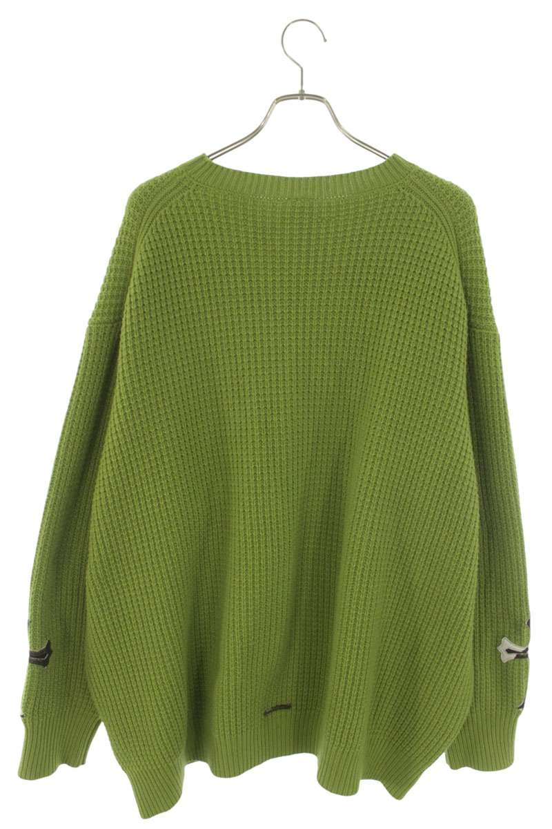 Chrome Hearts Sleeve Cross Patch Cashmere Knit Green Size L