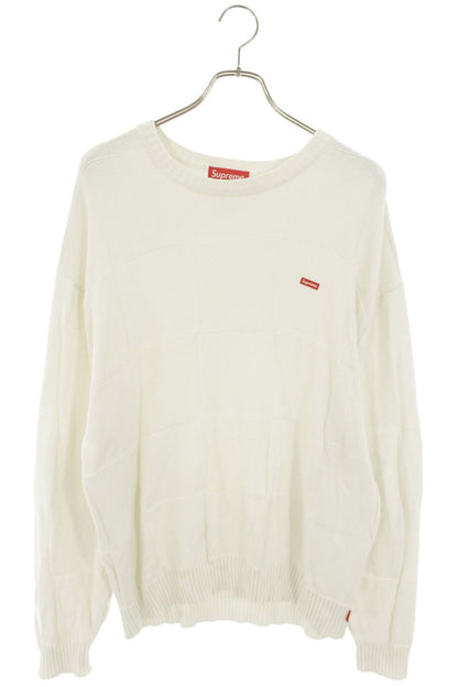 SUPREME 21SS Tonal Checkerboard Small Box Logo Knit Size L