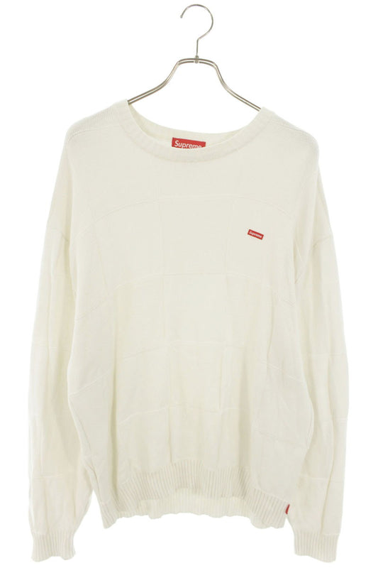 SUPREME 21SS Tonal Checkerboard Small Box Logo Knit Size L