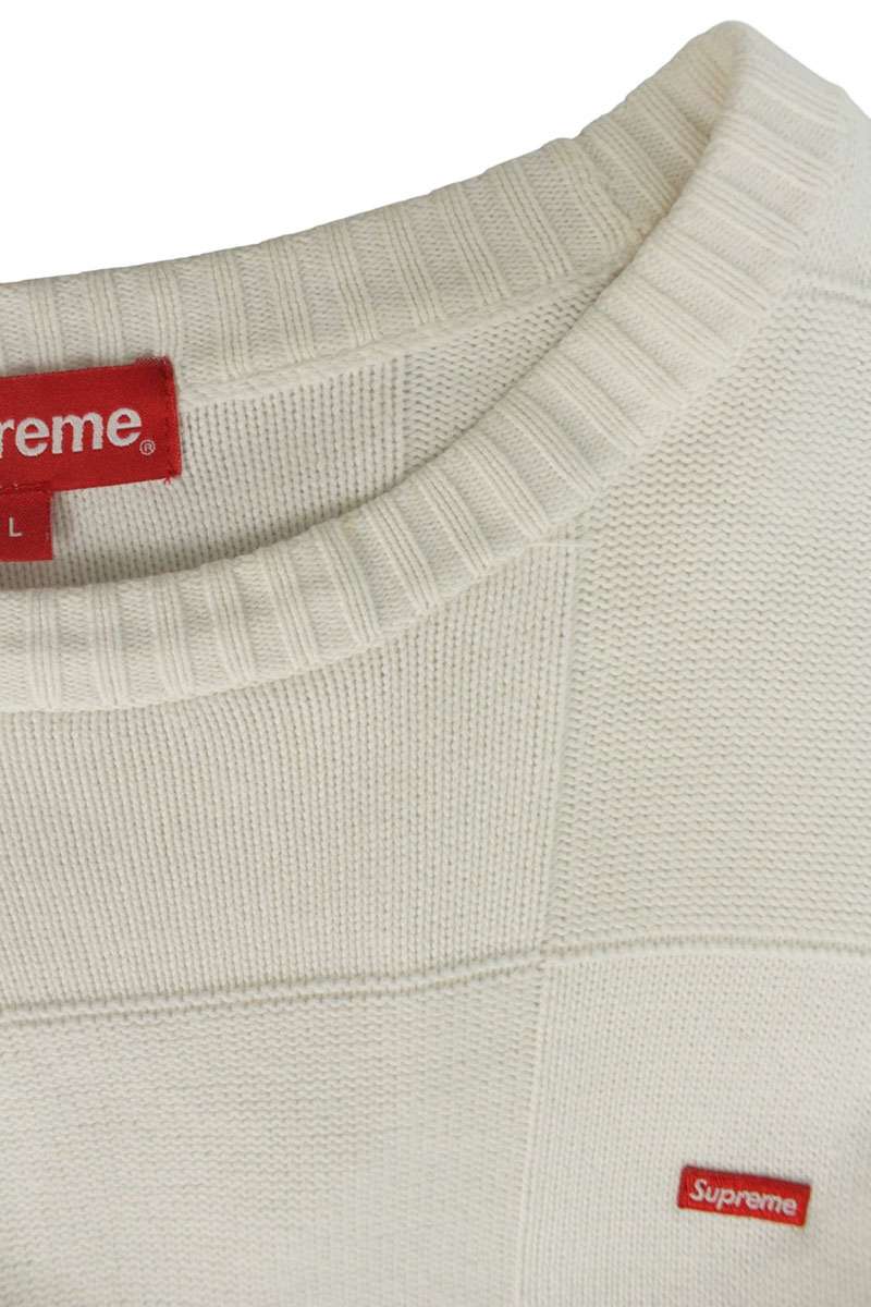 SUPREME 21SS Tonal Checkerboard Small Box Logo Knit Size L