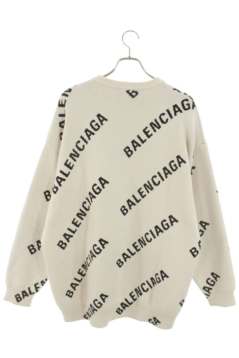 BALENCIAGA 21AW Logo Oversized Knit Multi Size M