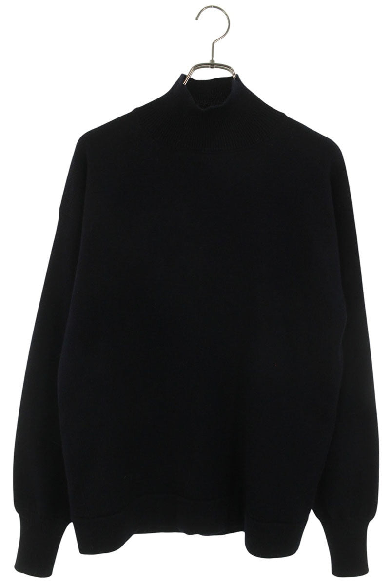 Maison Margiela Wool Elbow Patch Turtleneck Knit Navy Size M