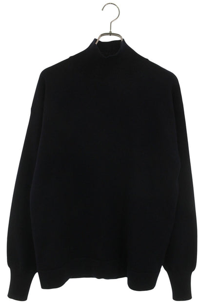 Maison Margiela Wool Elbow Patch Turtleneck Knit Navy Size M