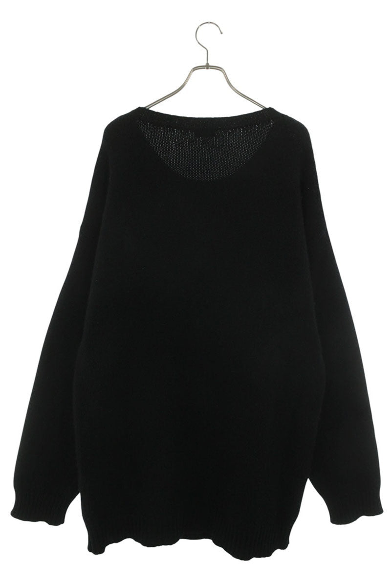 CELINE Mouse Logo Embroidery Crewneck Knit Black Size L