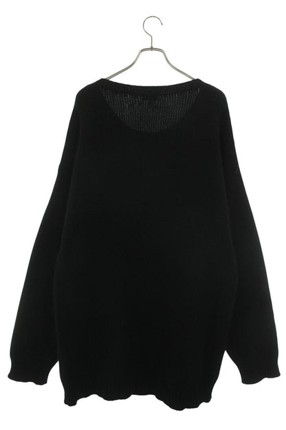 CELINE Mouse Logo Embroidery Crewneck Knit Black Size L