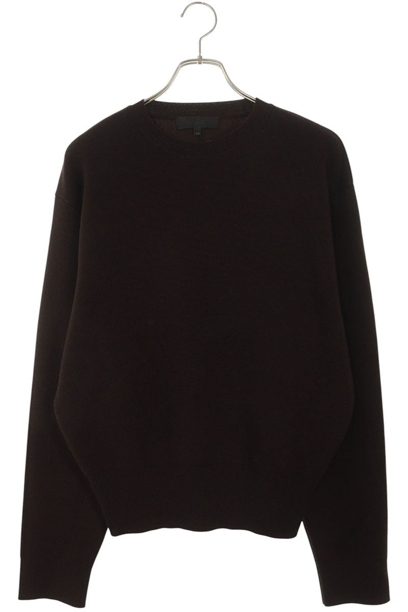 Omar Afridi 25AW Wool Crewneck Knit Dark Brown Size 46