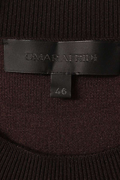 Omar Afridi 25AW Wool Crewneck Knit Dark Brown Size 46