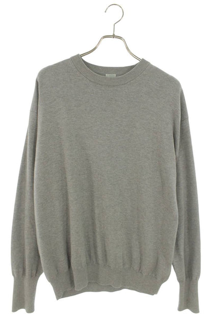 A.PRESSE Cotton Crewneck Knit Gray Size L