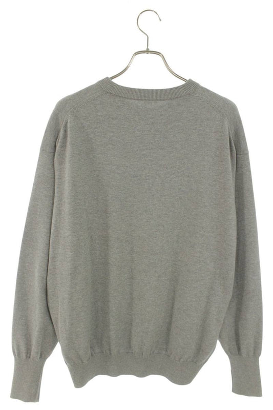 A.PRESSE Cotton Crewneck Knit Gray Size L