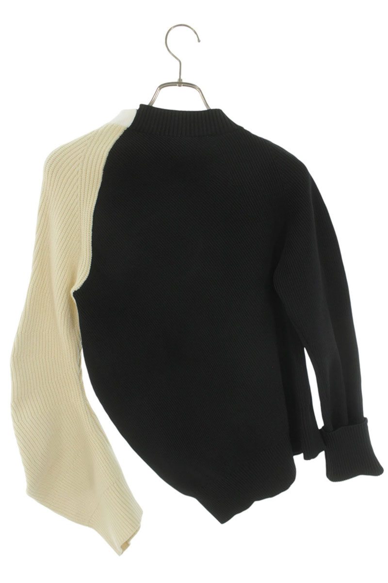 Sacai Zip Bicolor Knit Black & Off-White Size M
